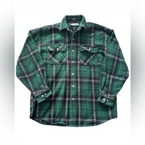 Vintage Canyon Guide Outfitters Green Heavyweight Flannel Shirt Men L